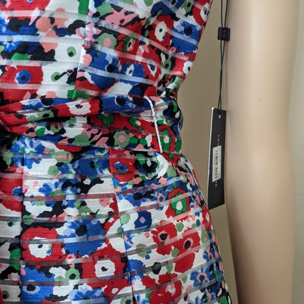 TH Shadow Stripe Fit & Flare Dress Sz 4 NWT